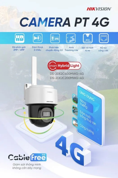 Camera pt 4g | giám sát thông minh - không cần dây mạng
