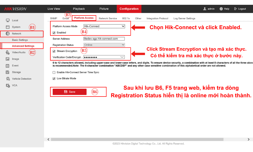 Bật Hik-Connect