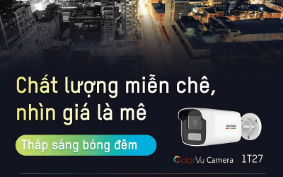 Camera colorvu hikvision 1t27 – hình ảnh màu sắc 24/7, chất lượng vượt trội