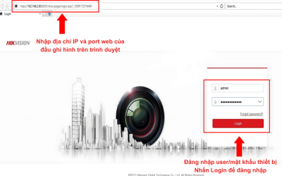 Hướng dẫn sử dụng đầu ghi hình hikvision qua trình duyệt web